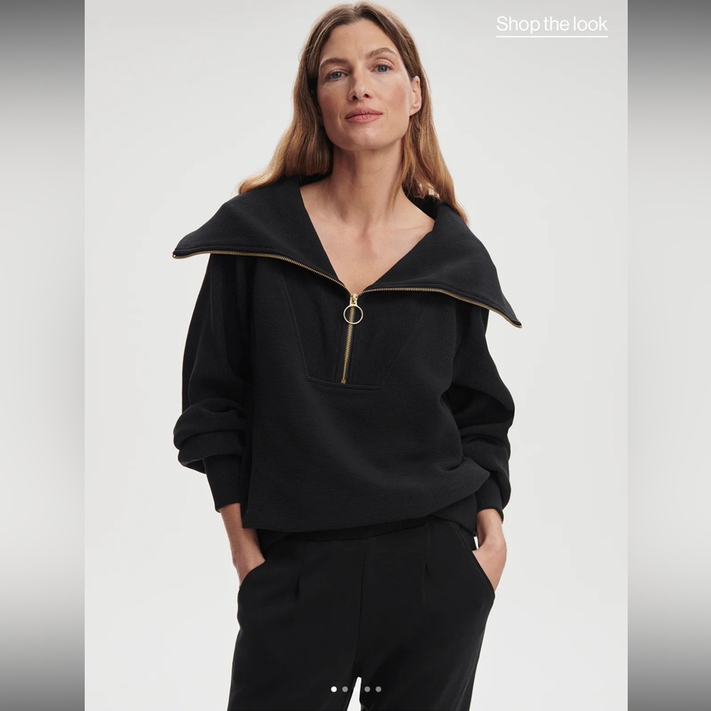 Varley Vine Half-Zip Pullover Sweater Black